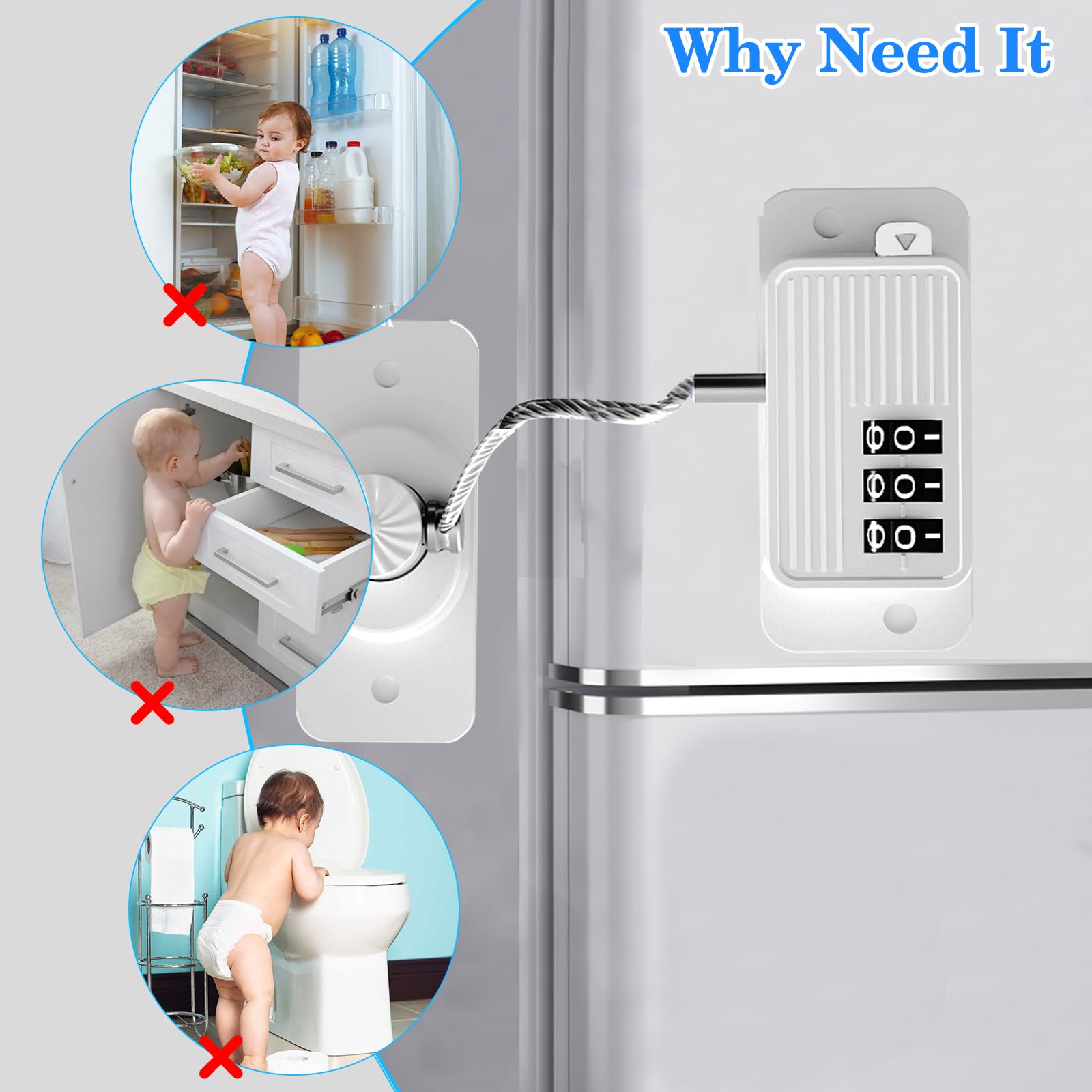 Amazon.com: Refrigerator Fridge Freezer Door Lock with Password